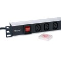 Equip 8-Fach C13 Steckdosenleiste - Ein-/Ausschalter - Standard - 1U - Horizontal - Aluminium - Schwarz - 8 AC-Ausgänge