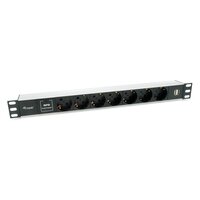 Equip 7-Fach Deutsche Steckdosenleiste mit USB Buchse -...