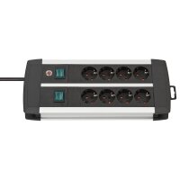 Brennenstuhl 1391000908 - 3 m - Drinnen - Schwarz - Weiß - 8 AC-Ausgänge - 355 mm - Schwarz