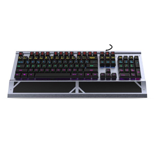 Cian Technology GmbH Inca IKG-444 - Volle Größe (100%) - Kabelgebunden - USB - Mechanischer Switch - RGB-LED - Grau
