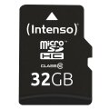 Intenso 32GB MicroSDHC - 32 GB - MicroSDHC - Klasse 10 - 25 MB/s - Schockresistent - Temperaturbeständig - Wasserfest - Röntgensicher - Schwarz