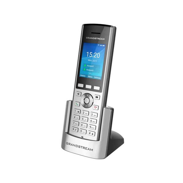 Grandstream WP820 - IP-Telefon - Schwarz - Silber - Kabelloses Mobilteil - Android - 2 Zeilen - 500 Eintragungen