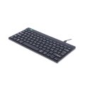 R-Go Ergonomische Tastatur R-Go Compact Break - kompakte Tastatur mit Pausensoftware - AZERTY (FR) - Kabelgebunden - Schwarz - Mini - Kabelgebunden - USB - AZERTY - Schwarz