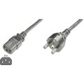 DIGITUS AK-440110-012-S - Netzanschlusskabel, CEE 7/7 (Typ-F) - C13 St/Bu, 1.2m, H05VVF3G 0.75qmm, sw