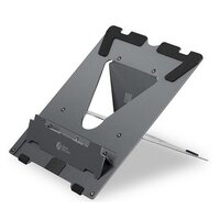 Bakker Ergo-Q 160 - Notebook-Ständer - Schwarz - Dunkles Grau - 25,4 cm (10 Zoll) - 43,2 cm (17 Zoll) - Aluminium - Gummi - Stahl - 110 - 185 mm