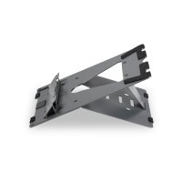 Bakker Ergo-Q 160 - Notebook-Ständer - Schwarz - Dunkles Grau - 25,4 cm (10 Zoll) - 43,2 cm (17 Zoll) - Aluminium - Gummi - Stahl - 110 - 185 mm
