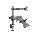 Equip 13”–32” Notebookablage- und Monitor/LCD-Tischhalterung - Klemme - 16 kg - 33 cm (13") - 81,3 cm (32") - 100 x 100 mm - Schwarz