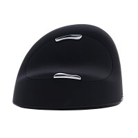 R-Go Ergonomische Maus R-Go HE Break mit Pausensoftware - groß (Handlänge ? 185mm) - für Linkshänder - bluetooth - schwarz - Linkshändig - Vertikale Ausführung - RF Wireless - 2500 DPI - Schwarz