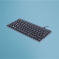 Neato R-Go Tools Ergonomische Tastatur R-Go Compact Break - kompakte Tastatur mit Pausensoftware - QWERTZ (DE) - Kabelgebunden - Schwarz - Mini - Kabelgebunden - USB - QWERTZ - Schwarz