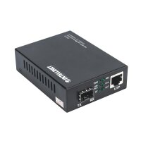 Intellinet 10GBase-T auf 10GBase-R Medienkonverter - 1 x 10 GB SFP+ Slot - 1 x 10 GB RJ45-Port - 10000 Mbit/s - IEEE 802.3u - 10 Gigabit Ethernet - 10,100,1000,1200,2500,5000,10000 Mbit/s - Voll - Halb - SFP+