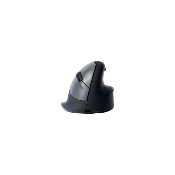 R-Go Ergonomische Maus R-Go HE Break mit Pausensoftware - medium (Handlänge <165mm) - Rechtshänder - verkabelt - schwarz - rechts - Vertikale Ausführung - Bluetooth - 2400 DPI - Schwarz