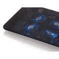 Conceptronic Kühlende Notebook-Unterlage mit 4 Lüftern - 39,6 cm (15.6 Zoll) - 4 Stück(e) - 8 cm - Schwarz - Aluminium - USB