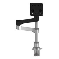R-Go Monitorhalterung R-Go Zepher - verstellbarer Einzelmonitorarm - 100% Zirkular - bis 8 kg Tragkraft - schwarz - Klemme - 8 kg - 61 cm (24") - 81,3 cm (32") - 100 x 100 mm - Schwarz - Silber
