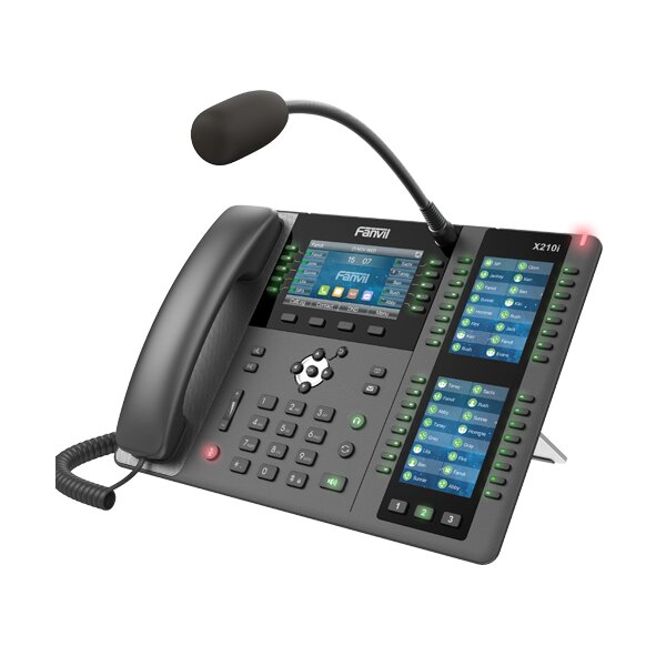 Fanvil X210i - IP-Telefon - Schwarz - Grau - Kabelgebundenes Mobilteil - Im Band - Außerhalb des Bandes - SIP-Info - 20 Zeilen - 2000 Eintragungen