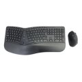 Conceptronic ORAZIO ERGO Kabelloses Set aus ergonomischer Tastatur und vertikaler Maus - spanisch - Volle Größe (100%) - Kabellos - RF Wireless - QWERTY - Schwarz - Maus enthalten