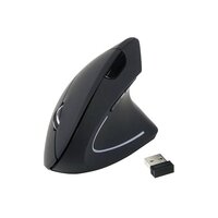 Equip Ergonomische Schnurlosmaus - rechts - Optisch - RF Wireless - 1600 DPI - Schwarz