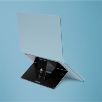 R-Go Laptopständer R-Go Riser Attachable - verstellbar - integriert auf Ihrem Laptop - Aluminium - schwarz - Schwarz - Aluminium - 25,4 cm (10") - 55,9 cm (22") - 5 kg - 85 - 65 mm