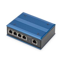 DIGITUS 4 Port Gigabit Netzwerk PoE Switch, Industrial,...