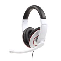 Gembird MHS-001-GW - Kopfhörer - Kopfband - Anrufe & Musik - Weiß - 1,8 m - Verkabelt