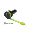 RealPower 257637 - Auto - Zigarettenanzünder - 5 V - 4,8 A - 0,58 m - Schwarz - Grün