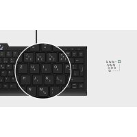 KeySonic KSK-5010ELC Mini Tastatur DE-Layout...