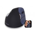 Bakker Evoluent4 Mouse Wireless (Right Hand) - rechts - Vertikale Ausführung - Laser - RF Wireless - 2600 DPI - Schwarz - Blau