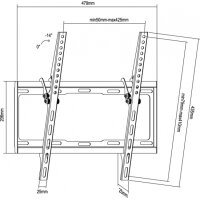 Equip 32"-55" Neigbare Wandmontagehalterung...
