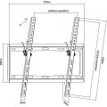 Equip 32"-55" Neigbare Wandmontagehalterung für Bildschirme mit 32 bis 55 Zoll - 81,3 cm (32") - 139,7 cm (55") - 200 x 200 mm - 400 x 400 mm - Stahl - Schwarz