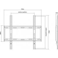 Equip 32"-55" Feste TV-Wandhalterung - 81,3 cm...