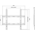 Equip 32"-55" Feste TV-Wandhalterung - 81,3 cm (32") - 139,7 cm (55") - 200 x 200 mm - 400 x 400 mm - Stahl - Schwarz