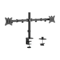 Equip 17"-32" Gelenk-Dual-Monitor-Tischhalterung - Klemme - 9 kg - 43,2 cm (17") - 81,3 cm (32") - 100 x 100 mm - Schwarz
