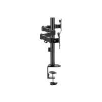 Equip 17"-32" Gelenk-Dual-Monitor-Tischhalterung - Klemme - 9 kg - 43,2 cm (17") - 81,3 cm (32") - 100 x 100 mm - Schwarz