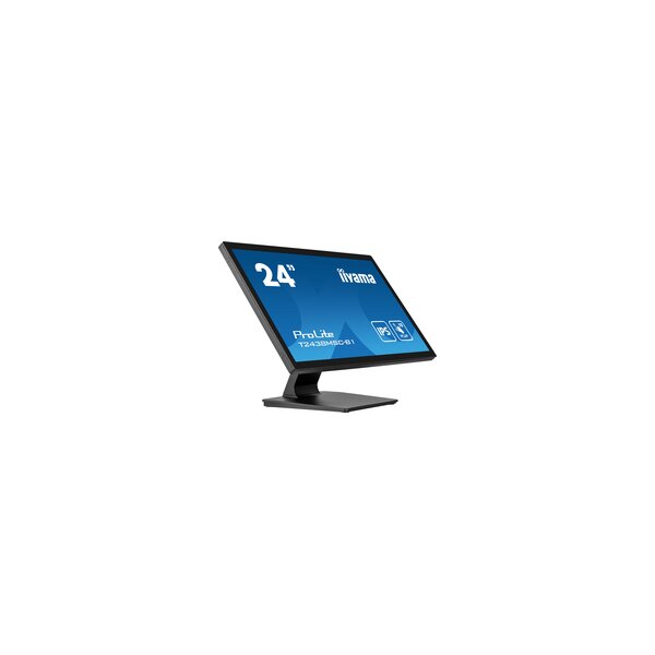 Iiyama ProLite 23.8” (60.5 cm) 10pt Optical-Bonded-PCAP Touch-Monitor mit IPS-Panel-Technologie - Edge-to-Edge-Glasdesign - Anti-Fingerprint-Beschichtung und einem Metallgehäuse - 60,5 cm (23.8") - 1920 x 1080 Pixel - Full HD - LED - 5 ms - Schwarz