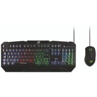 MEDIARANGE MRGS102 - Kabelgebunden - USB - QWERTZ - RGB-LED - Schwarz - Maus enthalten