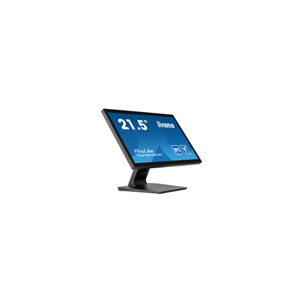 Iiyama ProLite 21.5” (54.5 cm) 10pt Optical-Bonded-PCAP Touch-Monitor mit IPS-Panel-Technologie - Edge-to-Edge-Glasdesign - Anti-Fingerprint-Beschichtung und einem Metallgehäuse - 54,6 cm (21.5") - 1920 x 1080 Pixel - Full HD - LED - 5 ms - Schwarz