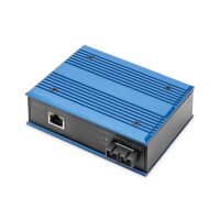 DIGITUS Industrieller Gigabit Medienkonverter RJ45, SC 20 km