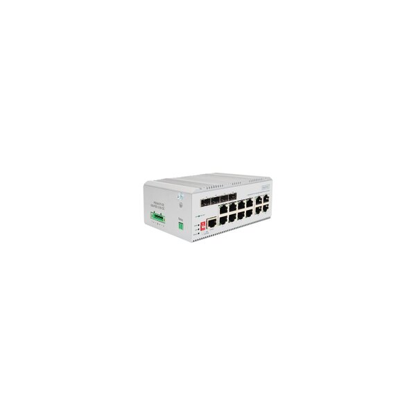 DIGITUS 8 Port Gigabit Ethernet Netzwerk Switch, Industrial, L2 managed, 4 SFP Uplink