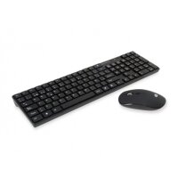 Conceptronic Kabellose Tastatur- und Maus-Kombination - Spanisches Layout - Volle Größe (100%) - Kabellos - RF Wireless - QWERTY - Schwarz - Maus enthalten