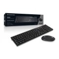 Conceptronic Kabellose Tastatur- und Maus-Kombination - Spanisches Layout - Volle Größe (100%) - Kabellos - RF Wireless - QWERTY - Schwarz - Maus enthalten
