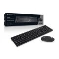 Conceptronic Kabellose Tastatur- und Maus-Kombination - Portugiesisches Layout - Volle Größe (100%) - Kabellos - RF Wireless - QWERTY - Schwarz - Maus enthalten