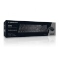 Conceptronic Kabellose Tastatur- und Maus-Kombination - Portugiesisches Layout - Volle Größe (100%) - Kabellos - RF Wireless - QWERTY - Schwarz - Maus enthalten