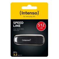 Intenso Speed Line - 512 GB - USB Typ-A - 3.2 Gen 1 (3.1 Gen 1) - 70 MB/s - Kappe - Schwarz