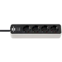 Brennenstuhl 1153240020 - 1,5 m - Drinnen - IP20 - Weiß - 4 AC-Ausgänge - 90 mm