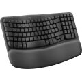 Logitech 920-012327 - Volle Größe (100%) - Kabellos - RF Wireless + Bluetooth - Membran Key Switch - QWERTZ - Graphit