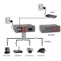 LevelOne 8-Port-Fast Ethernet-PoE-Switch - 4 Ports RJ45 - 4 Ports RJ45 PoE Plus - 61.6W - Fast Ethernet (10/100) - Vollduplex - Power over Ethernet (PoE) - Rack-Einbau