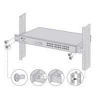 TP-LINK 13 Inch Switch Rack Mount Kit - Montageset - Schwarz - Metall - OC300 - TL-R480T+ - TL-SF1016DS - TL-SF1024D - TL-SG1008 - TL-SG1008MP - TL-SG1016D - TL-SG1016DE,...