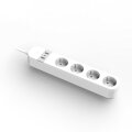 Gembird TSL-PS-S4U-01-W - 4 AC-Ausgänge - Typ E - 1,5 m - Weiß - Weiß - 3880 W