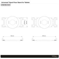 StarTech.com Tripod Floor Stand for Tablets - With...