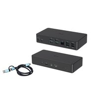i-tec USB 3.0 / USB-C / Thunderbolt 3 Professional Dual 4K Display Docking Station Generation 2 + Power Delivery 100W - Kabelgebunden - USB 3.2 Gen 1 (3.1 Gen 1) Type-C - 100 W - 3,5 mm - 10,100,1000 Mbit/s - Schwarz