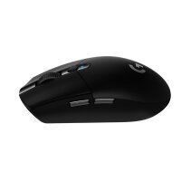 Logitech G G305 - rechts - Optisch - RF Wireless + Bluetooth - 12000 DPI - 1 ms - Schwarz